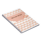 Moderne Boho Regenboog Gepersonaliseerde Binder, o Notitieboek (Rechterzijde)
