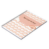 Moderne Boho Regenboog Gepersonaliseerde Binder, o Notitieboek (Linkerzijde)
