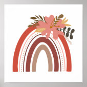 Moderne Boho Regenboog Kinderkamer Kunst Poster (Voorkant)