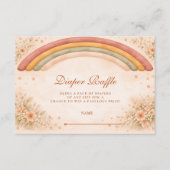 Moderne Boho Regenboog Luier Raffle Informatiekaartje (Voorkant)