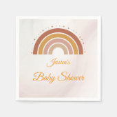 Moderne Boho Regenboog Persoonlijke Baby Borrel Servet (Voorkant)
