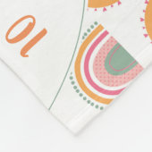 Moderne Boho Regenboog Sterren Maan Zon Baby Miles Fleece Deken (Hoek)