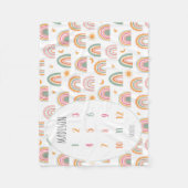Moderne Boho Regenboog Sterren Maan Zon Baby Miles Fleece Deken (Voorkant)
