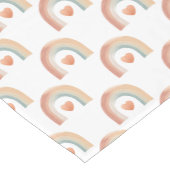 Moderne Boho Regenboog Tafelloper – Waterverf aard (Hoek)