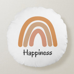 Moderne boho regenboog typografie rond kussen