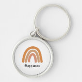 Moderne boho regenboog typografie sleutelhanger (Voorkant)