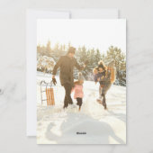 Moderne Boho Rode Bloemen Elegante Kerstfoto Feestdagenkaart (Achterkant)