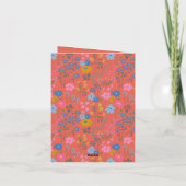 Moderne Boho Rode Bloemrijke Wilde Bloemen Kaart (Achterkant)