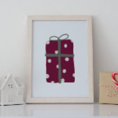 Moderne Boho rood en groen kerstcadeau print