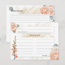 Moderne Boho Roze Bloem Bruiloft Receptkaart