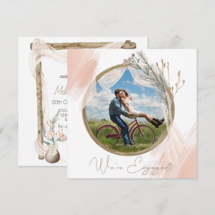 Moderne Boho Roze Elegante Bloem Bruiloft