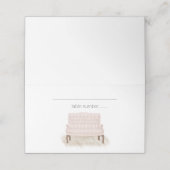 Moderne Boho Roze Elegante Bloemen Bruiloft Plaats Plaatskaartje (Buitenkant ongevouwen)