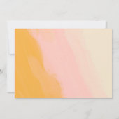 Moderne Boho Roze Geel Schattig Script Bruiloft  Bedankkaart (Achterkant)
