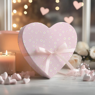 Moderne Boho Roze Mooie Madeliefjes Bloemmotief Cadeaupapier