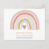 Moderne Boho Roze Regenboog Bewegende aankondiging (Voorkant)
