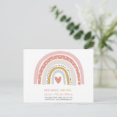 Moderne Boho Roze Regenboog Bewegende aankondiging (Staand voorkant)