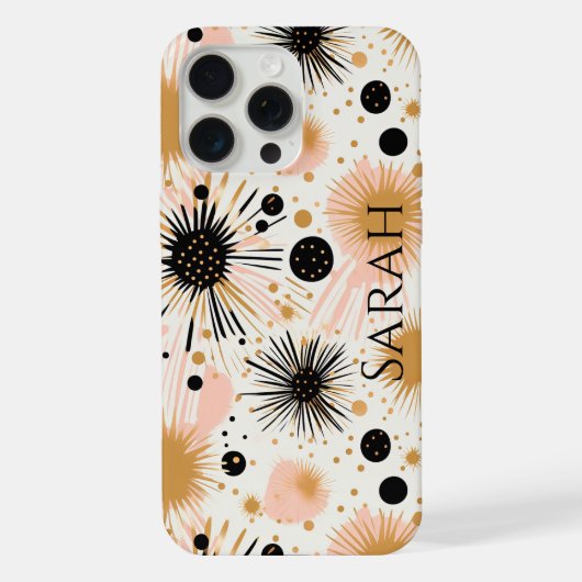 Moderne Boho roze ster iPhone Hoesje (Achterkant)
