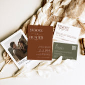 Moderne Boho RSVP Trouwruimte Kaart