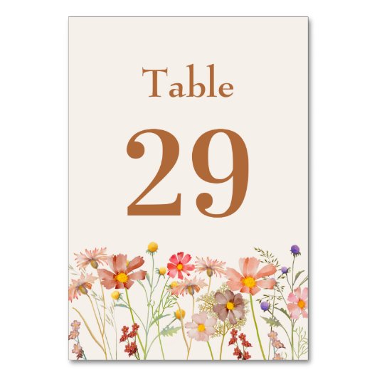 Moderne Boho Rustieke Bloemen Fall Wedding Kaart (Achterkant)