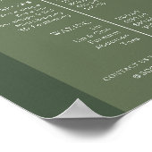 Moderne Boho Sage Green Hair Nails Salon prijslijs Poster (Hoek)