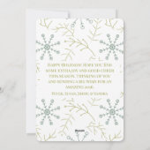 Moderne Boho Sage Groene Eucalyptus Krans Feestdagenkaart (Achterkant)