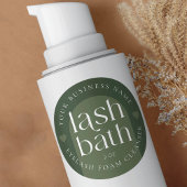 Moderne Boho Sage Groene Lash Bad Foam Cleanser Ronde Sticker