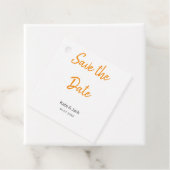 Moderne boho save the date voeg QR naam datum oran Bedankjes Labels (In situ)