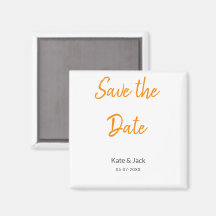Moderne boho save the date voeg QR naam datum oran