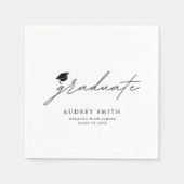 Moderne Boho Script Afstudeerfeest Servetten (Voorkant)