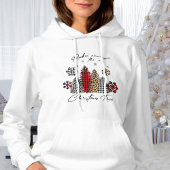 Moderne Boho sneeuwvlokken Tartan Schattigee kerst Hoodie