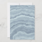 Moderne Boho Stofblauwe Trouw Uitnodiging (Achterkant)