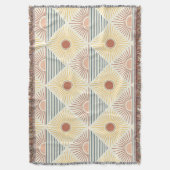 Moderne Boho Sun katoenen franje gooien deken (Voorkant Verticaal)