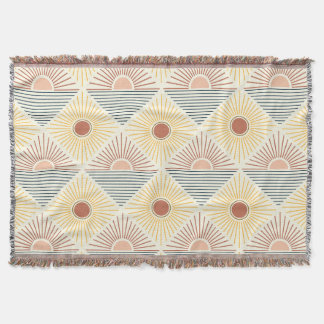 Moderne Boho Sun katoenen franje gooien deken