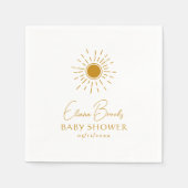 Moderne Boho Sunshine Baby shower servetten (Voorkant)