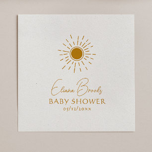 Moderne Boho Sunshine Baby shower servetten