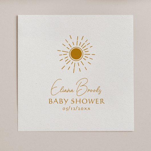 Moderne Boho Sunshine Baby shower servetten