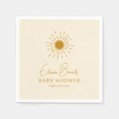 Moderne Boho Sunshine | Beige Baby showers servett Servet (Voorkant)