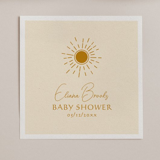 Moderne Boho Sunshine | Beige Baby showers servett Servet