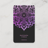 Moderne Boho Tarot Paarse Mandala Spirituele Lotus Visitekaartje (Voorkant)