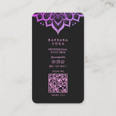 Moderne Boho Tarot Paarse Mandala Spirituele Lotus Visitekaartje (Achterkant)