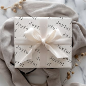 Moderne Boho  tekst Kerst Inpakpapier Vel