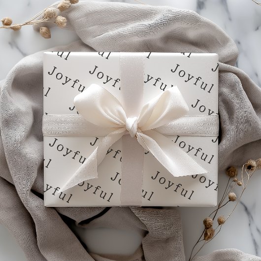 Moderne Boho  tekst Kerst Inpakpapier Vel