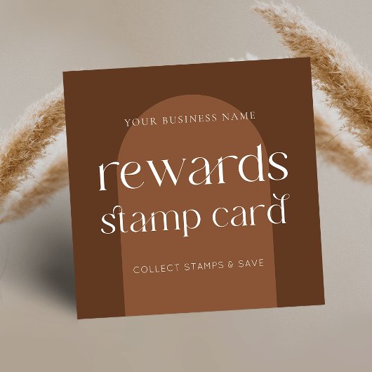 Moderne Boho Terracotta Beauty Haarsalon Klantenkaartje