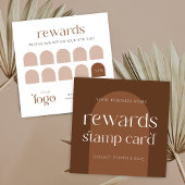 Moderne Boho Terracotta Beauty Haarsalon Klantenkaartje