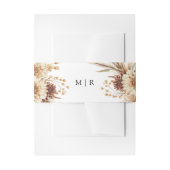 Moderne Boho Terracotta Bloemen Huwelijk Uitnodigingen Wikkel (Voorkant Voorbeeld)