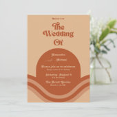 Moderne Boho Terracotta Boog Bruiloft Kaart (Staand voorkant)