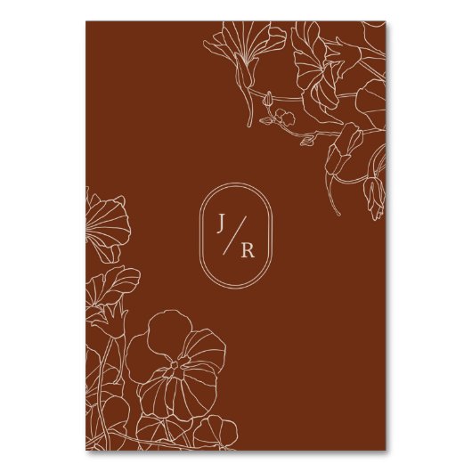 Moderne Boho Terracotta bruiloft Kaart (Achterkant)