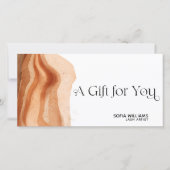 Moderne Boho Terracotta Certificaat Cadeaubon (Voorkant)