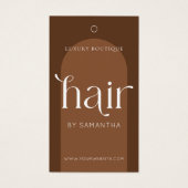 Moderne Boho Terracotta Haarverlengsels Hanglabel Visitekaartje (Voorkant)