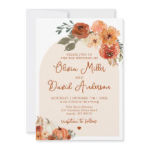 Moderne Boho Terracotta Herfst Pompoen Herfstbruil